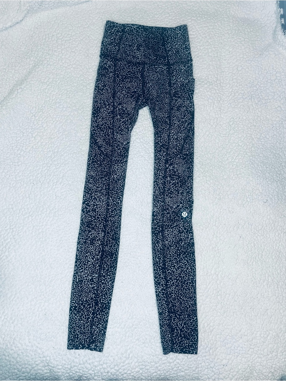 lululemon Black and White Animal Spot Print Leggings
